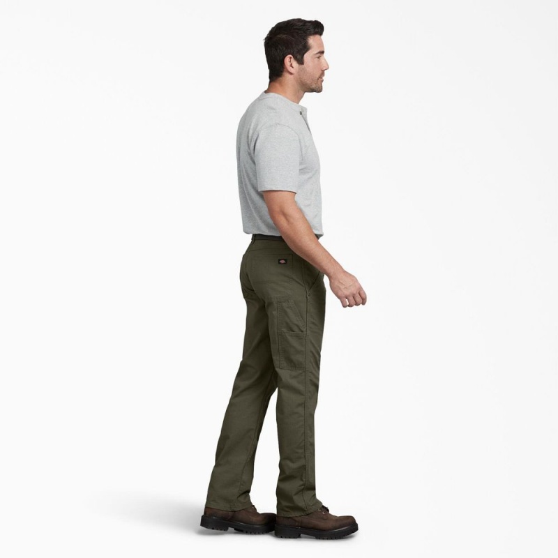 Men's Dickies Regular Fit Ripstop Carpenter Pants Green | 895764NSZ