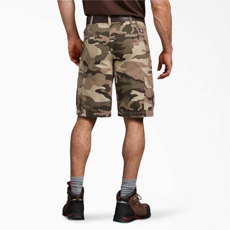 Men's Dickies Relaxed Fit Ripstop Cargo Shorts Brown | 928345VMA