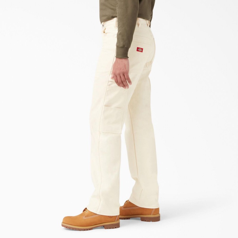 Men's Dickies Relaxed Fit Straight Leg Painter's Pants Beige | 019285FKY