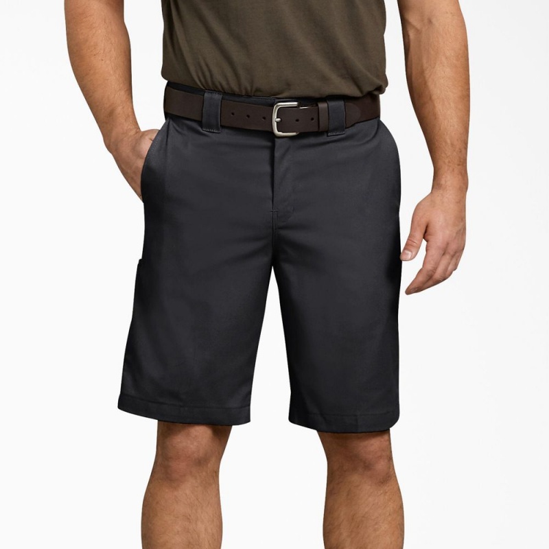 Men\'s Dickies Relaxed Fit Work Shorts Black | 652498EUP