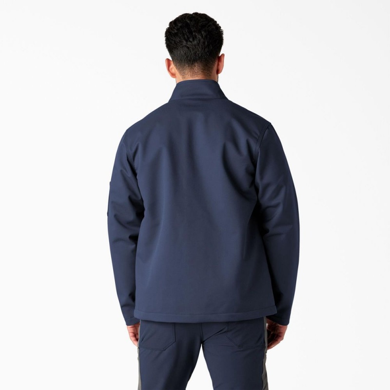 Men's Dickies Ripstop Softshell Jacket Navy | 192358UEH