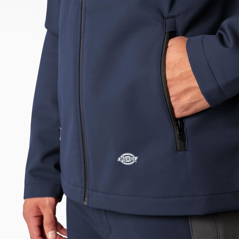 Men's Dickies Ripstop Softshell Jacket Navy | 192358UEH