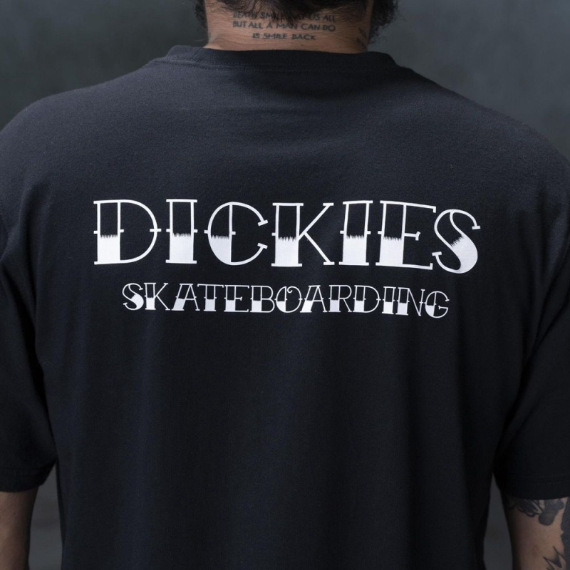 Men's Dickies Ronnie Sandoval Americana Graphic T-Shirt Black | 103758BSL