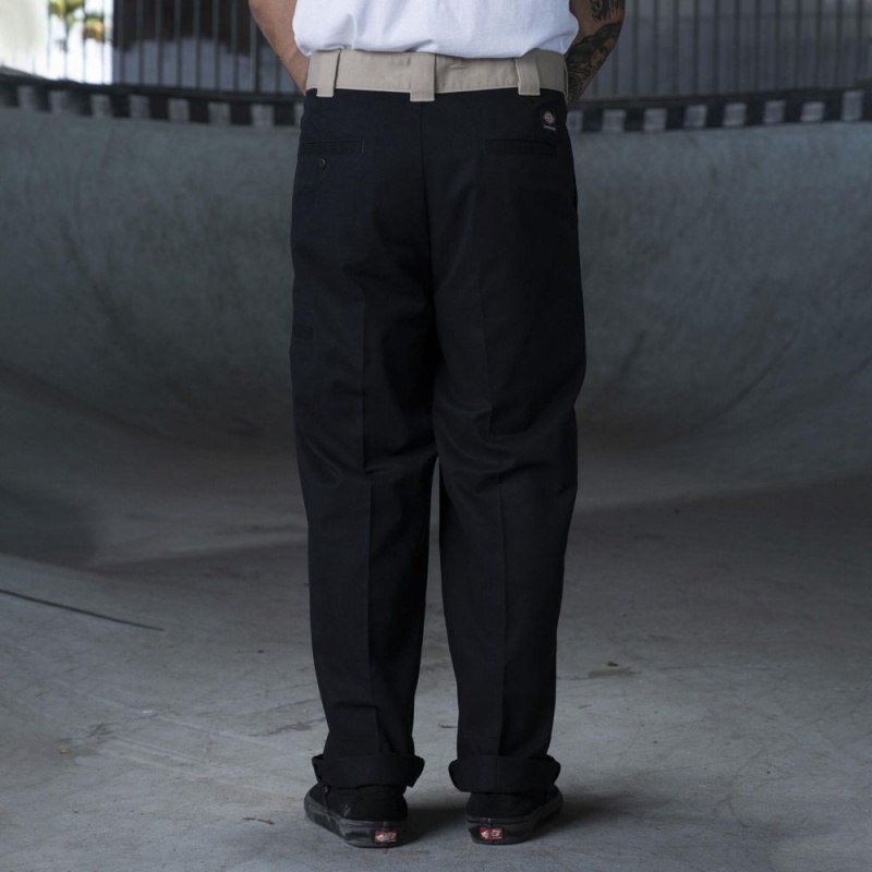 Men's Dickies Ronnie Sandoval Loose Fit Double Knee Pants Black | 930541MPR