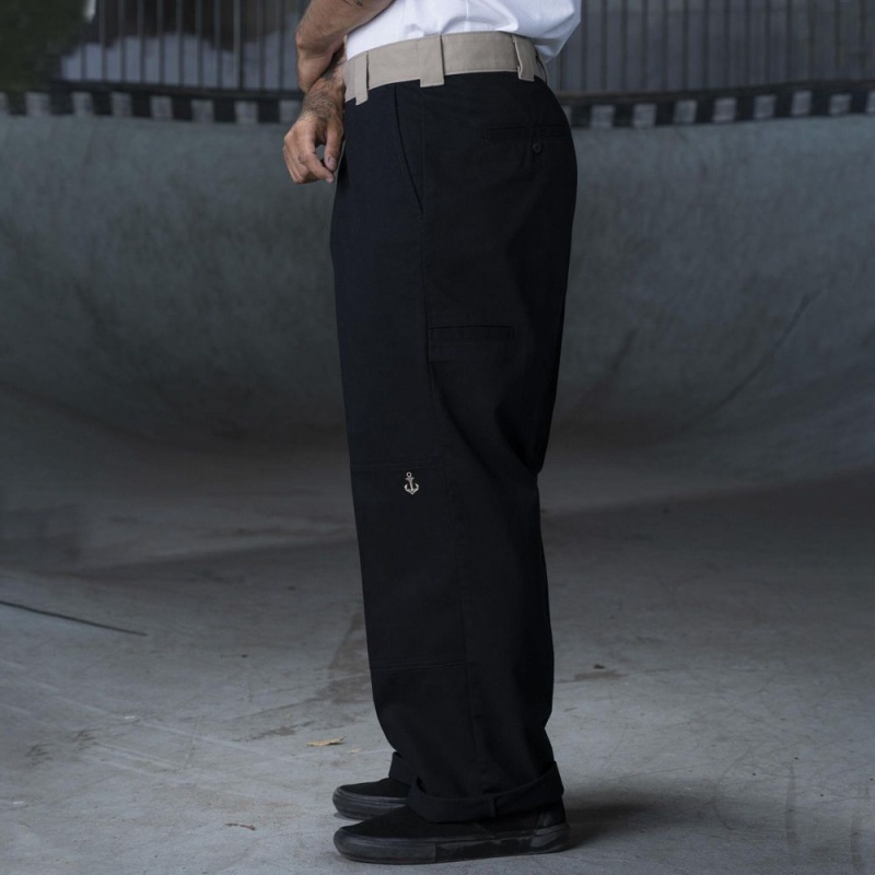 Men's Dickies Ronnie Sandoval Loose Fit Double Knee Pants Black | 930541MPR