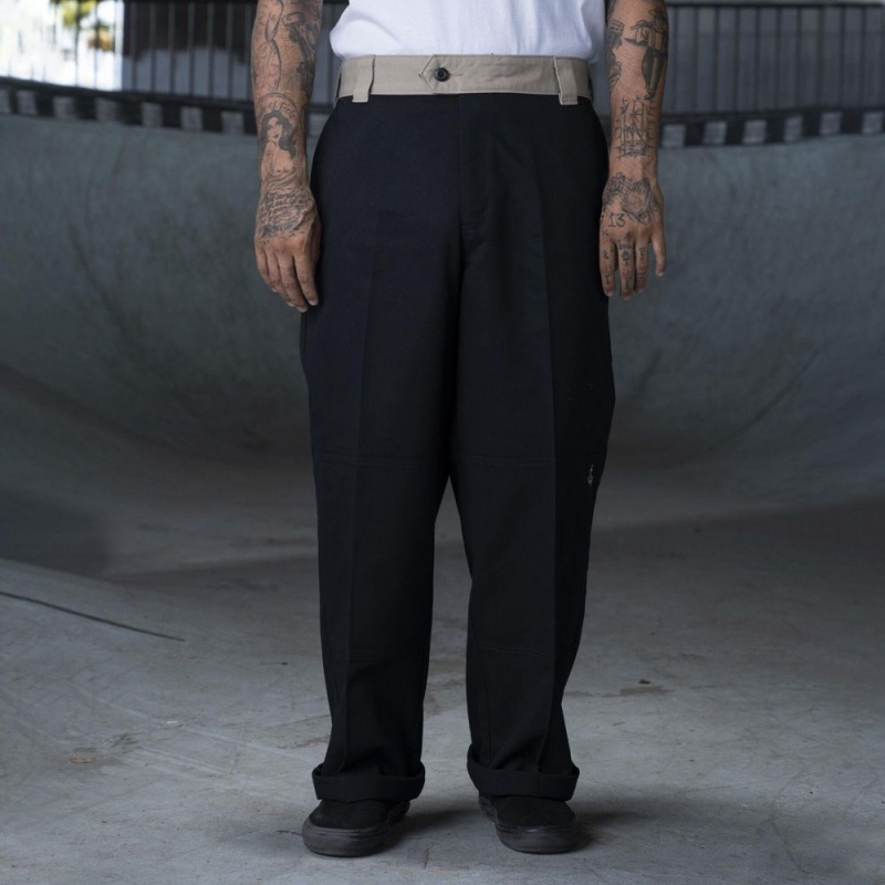 Men\'s Dickies Ronnie Sandoval Loose Fit Double Knee Pants Black | 930541MPR