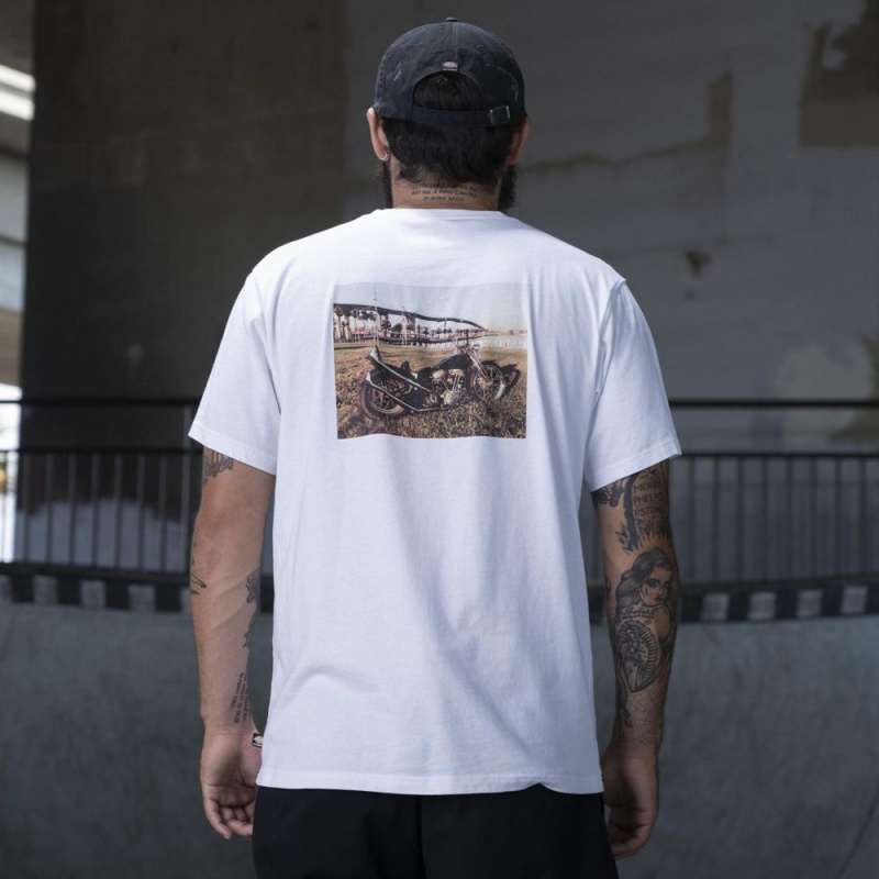 Men's Dickies Ronnie Sandoval Photo T-Shirt White | 506871VLJ