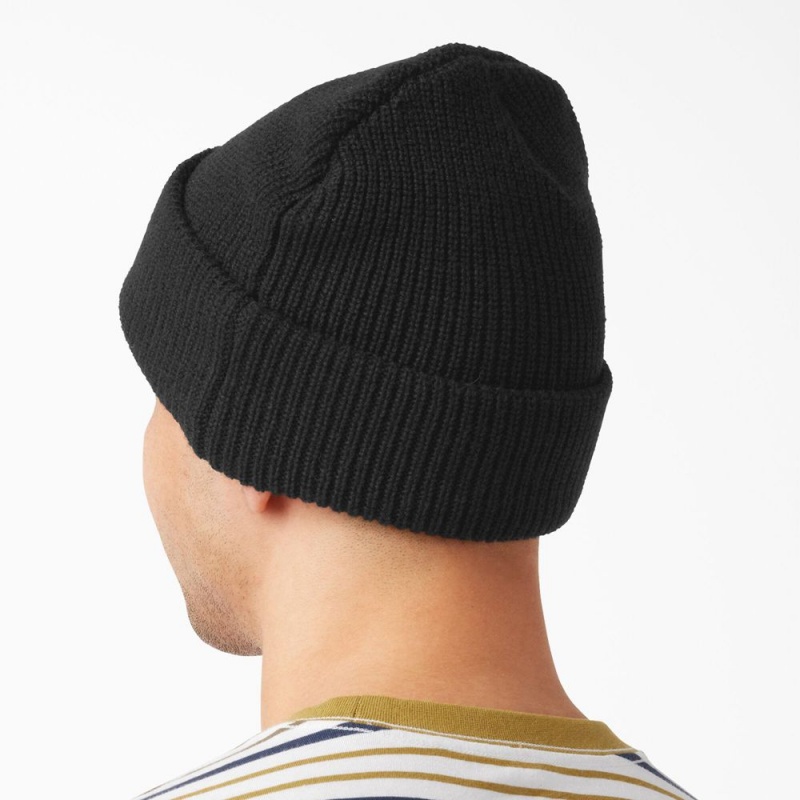 Men's Dickies Skateboarding Cuffed Beanie Black | 189756YTQ