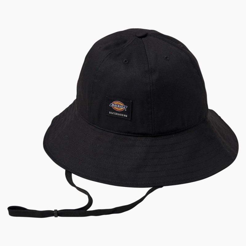 Men\'s Dickies Skateboarding Dome Bucket Hat Black | 153602JEC