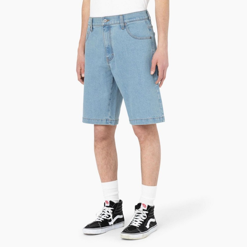 Men's Dickies Skateboarding Loose Fit Wingville Shorts Blue | 732680AJU