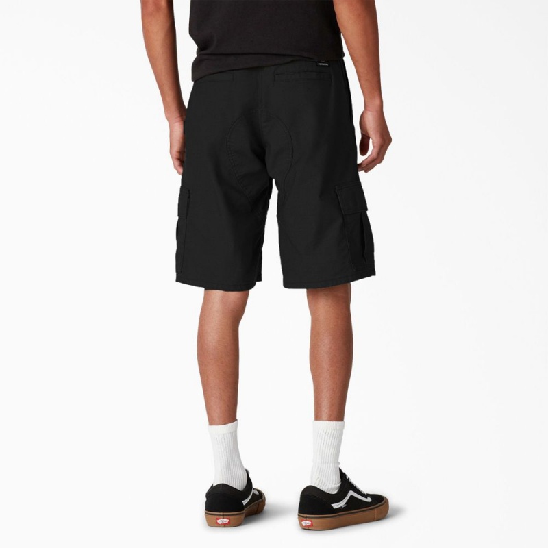 Men's Dickies Skateboarding Regular Fit Cargo Shorts Black | 075281KLS