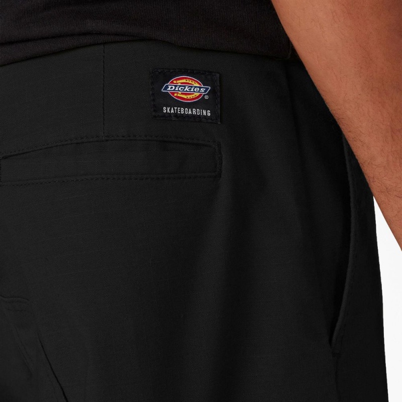 Men's Dickies Skateboarding Regular Fit Cargo Shorts Black | 075281KLS