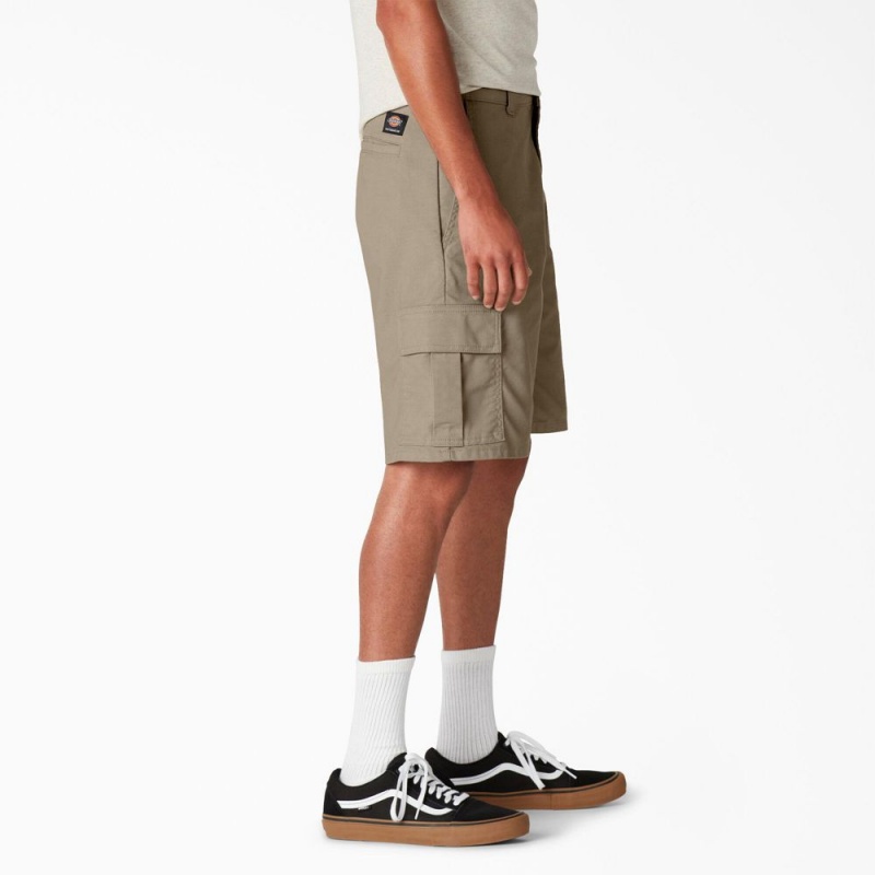 Men's Dickies Skateboarding Regular Fit Cargo Shorts Grey | 839647ZFQ