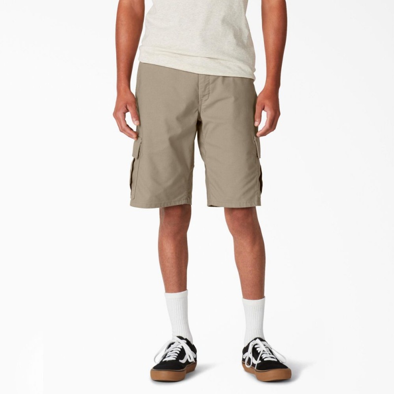 Men\'s Dickies Skateboarding Regular Fit Cargo Shorts Grey | 839647ZFQ