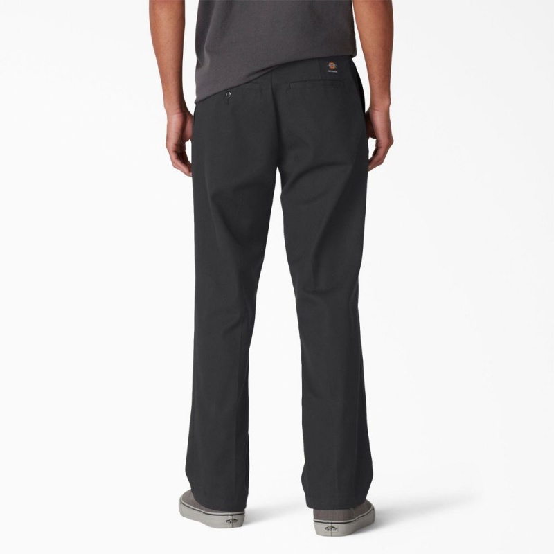 Men's Dickies Skateboarding Regular Fit Twill Pants Black | 238641AVE