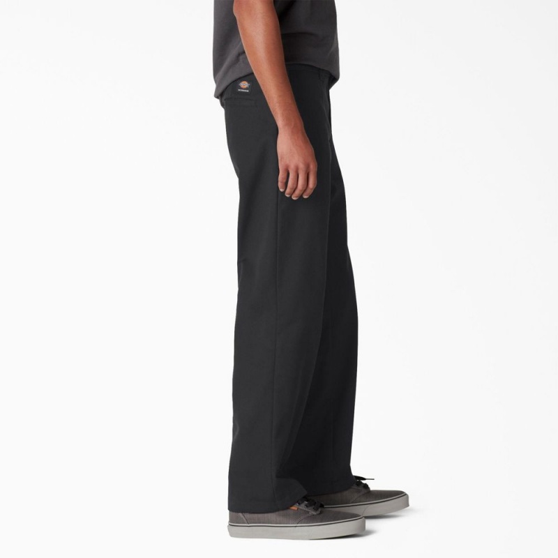 Men's Dickies Skateboarding Regular Fit Twill Pants Black | 238641AVE