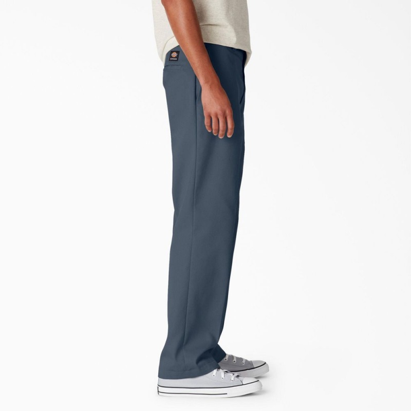 Men's Dickies Skateboarding Regular Fit Twill Pants Blue | 208461DVW