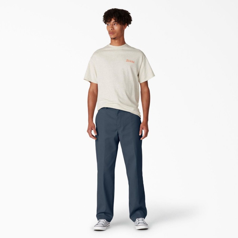 Men's Dickies Skateboarding Regular Fit Twill Pants Blue | 208461DVW