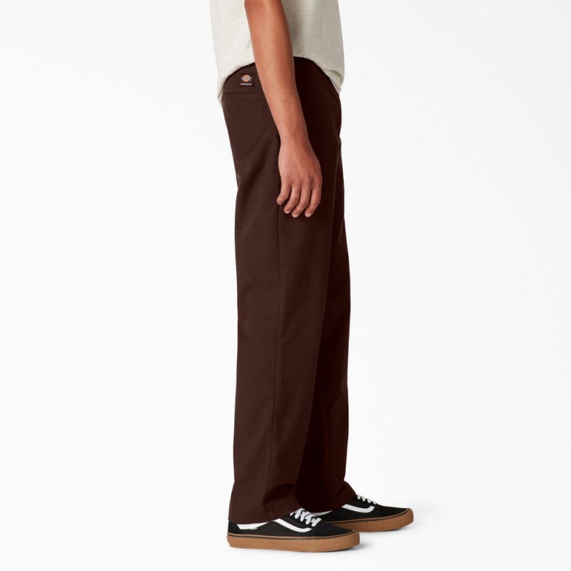 Men's Dickies Skateboarding Slim Fit Pants Brown | 850974TIW