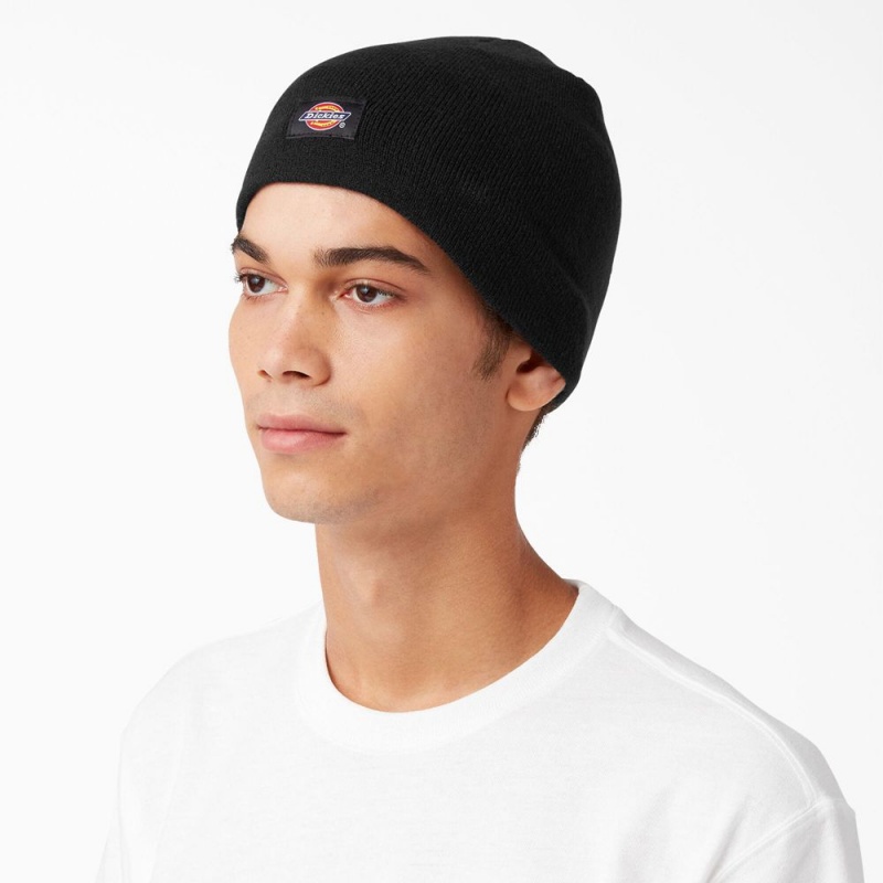 Men's Dickies Skull Beanie Black | 160238DKX