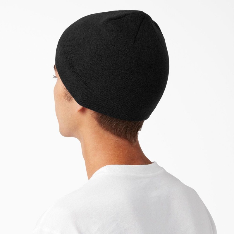 Men's Dickies Skull Beanie Black | 160238DKX