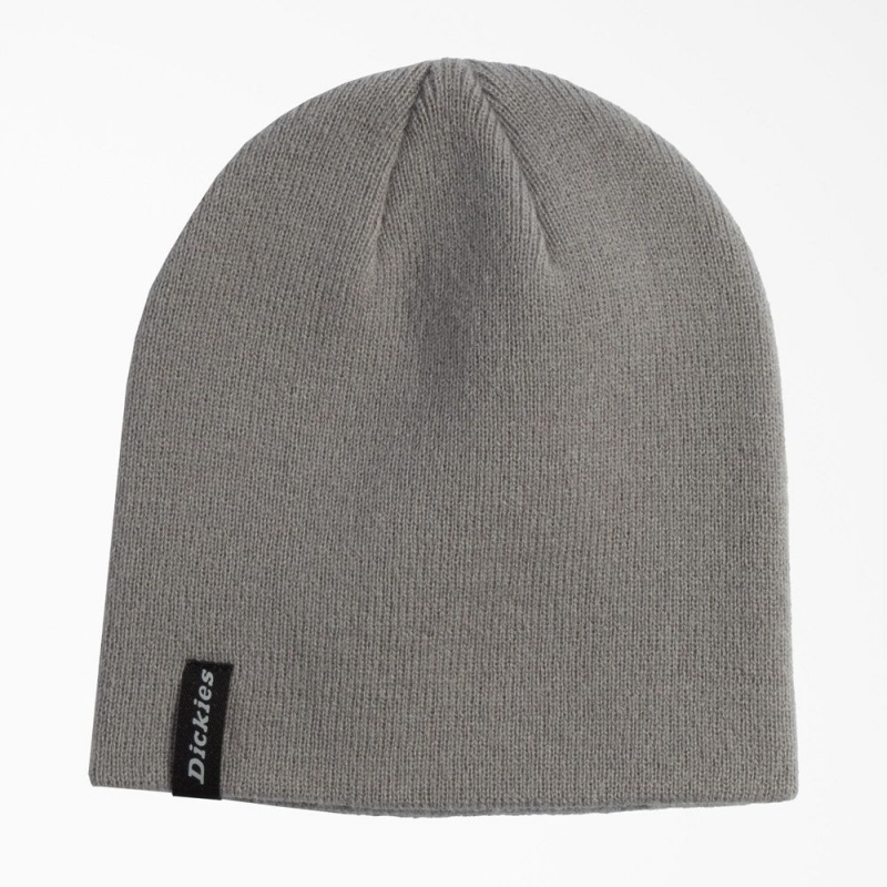 Men\'s Dickies Skull Cap Beanie Grey | 165380QSE