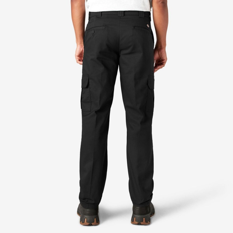 Men's Dickies Slim Fit Cargo Pants Black | 934507QST