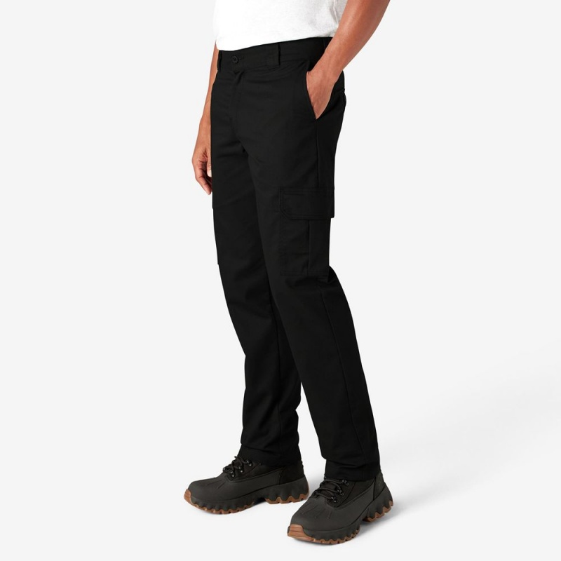 Men's Dickies Slim Fit Cargo Pants Black | 934507QST