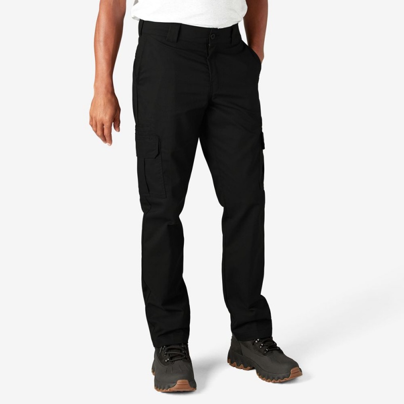 Men's Dickies Slim Fit Cargo Pants Black | 934507QST