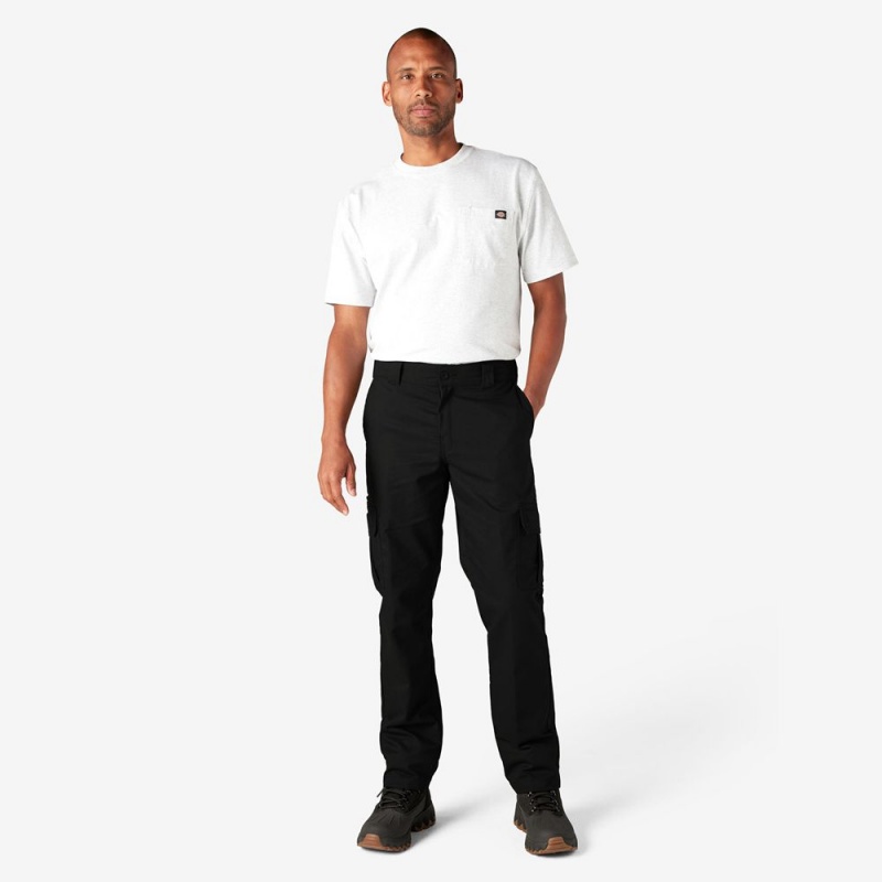 Men's Dickies Slim Fit Cargo Pants Black | 934507QST