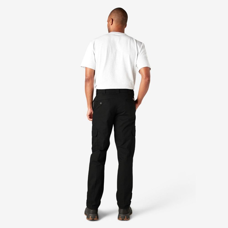 Men's Dickies Slim Fit Cargo Pants Black | 934507QST