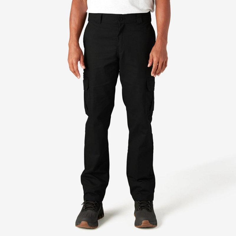 Men\'s Dickies Slim Fit Cargo Pants Black | 934507QST