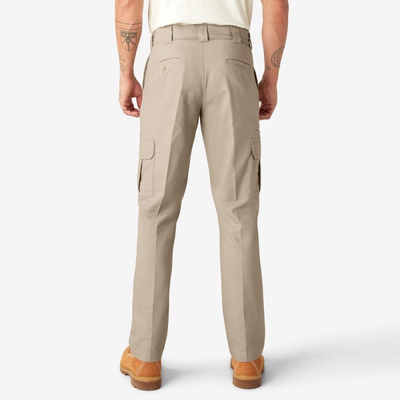 Men's Dickies Slim Fit Cargo Pants Grey | 385976SWJ