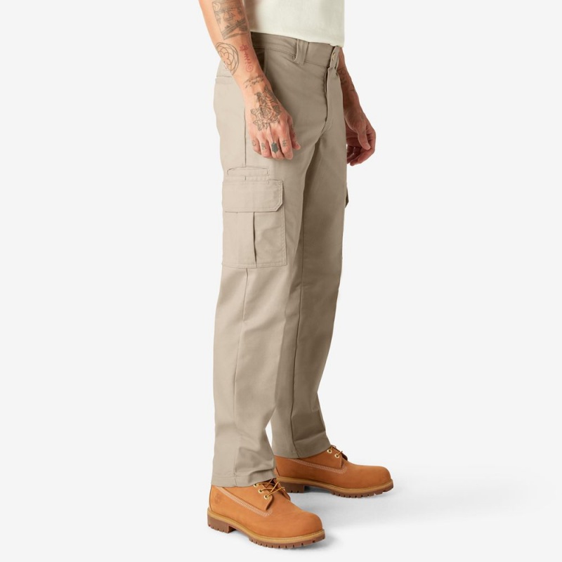 Men's Dickies Slim Fit Cargo Pants Grey | 385976SWJ