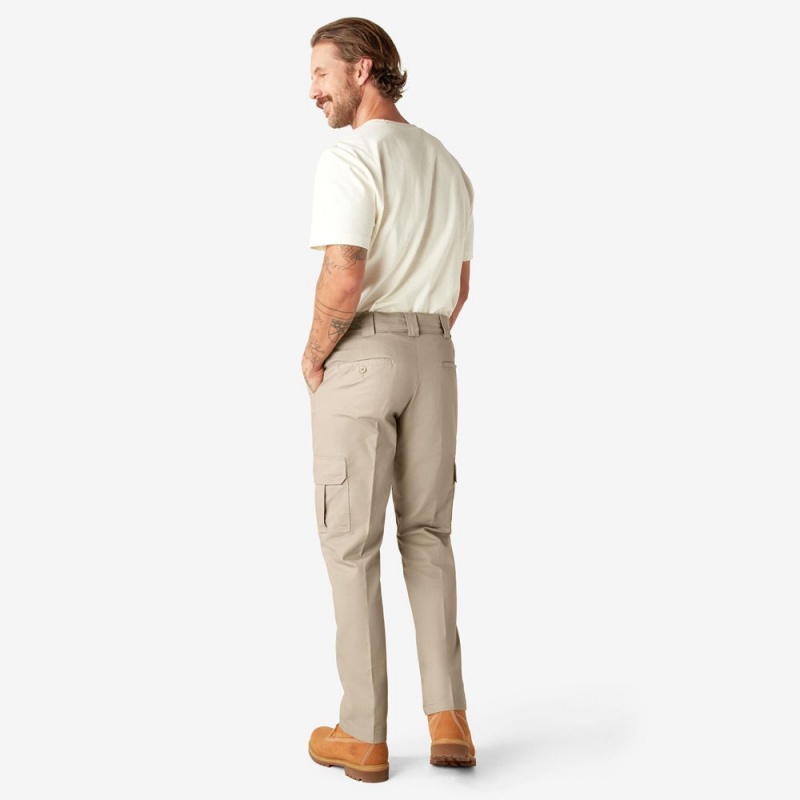 Men's Dickies Slim Fit Cargo Pants Grey | 385976SWJ