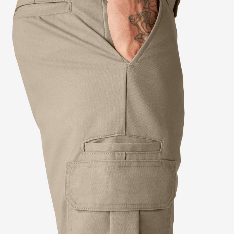 Men's Dickies Slim Fit Cargo Pants Grey | 385976SWJ