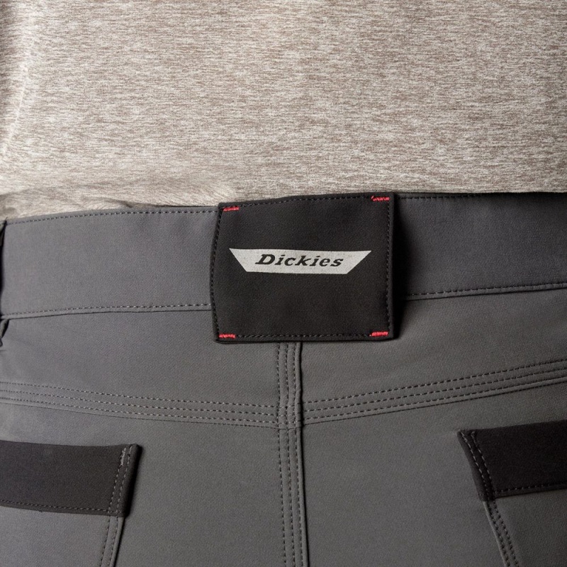 Men's Dickies Slim Fit Holster Double Knee Work Pants Grey | 796450OUB