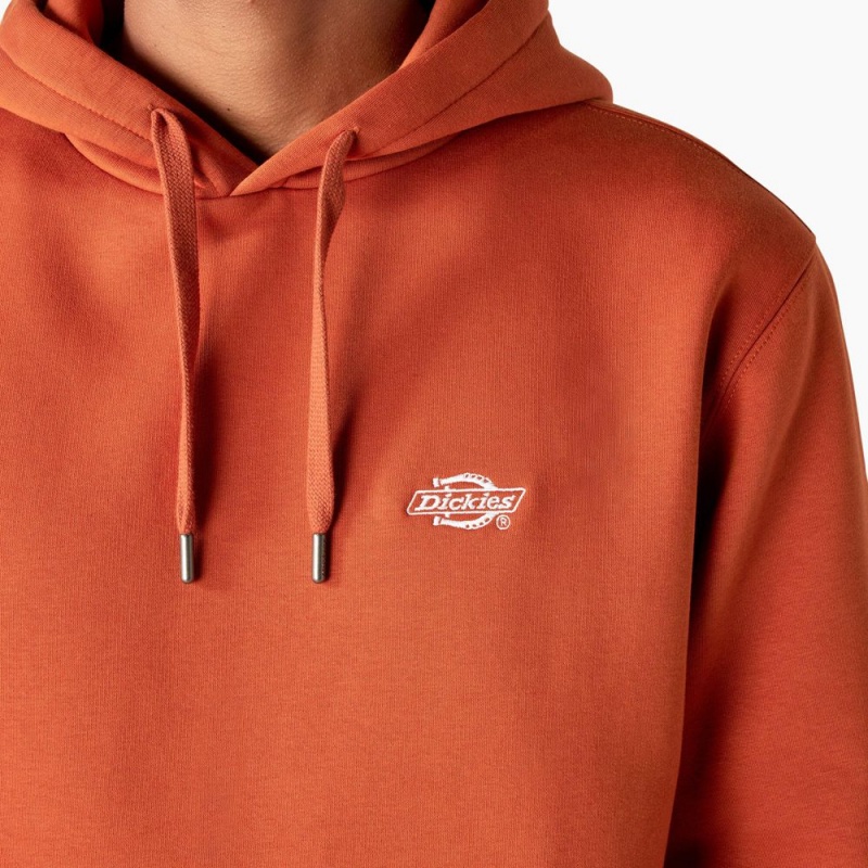 Men's Dickies Summerdale Hoodie Orange | 049253YCQ