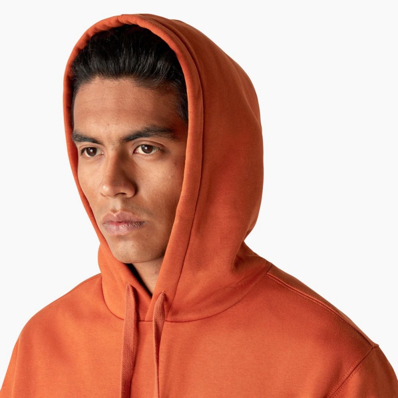 Men's Dickies Summerdale Hoodie Orange | 049253YCQ