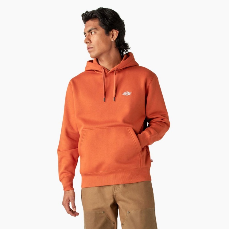 Men\'s Dickies Summerdale Hoodie Orange | 049253YCQ