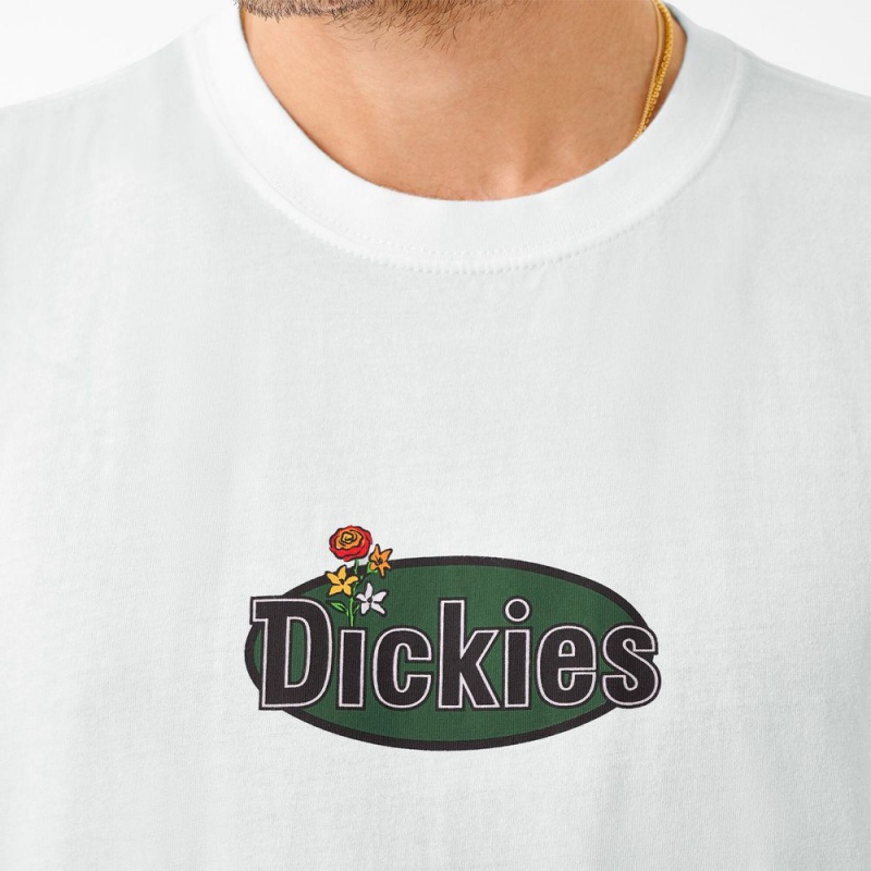 Men's Dickies Tom Knox Graphic T-Shirt White | 507198CYU