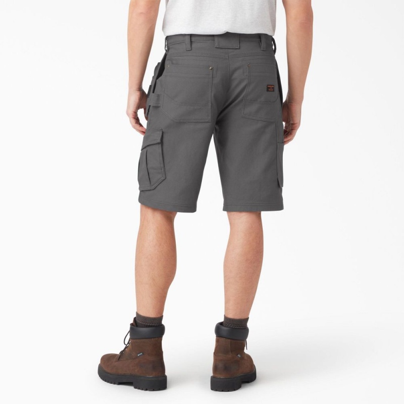 Men's Dickies Traeger x FLEX Relaxed Fit Shorts Grey | 546910NCH