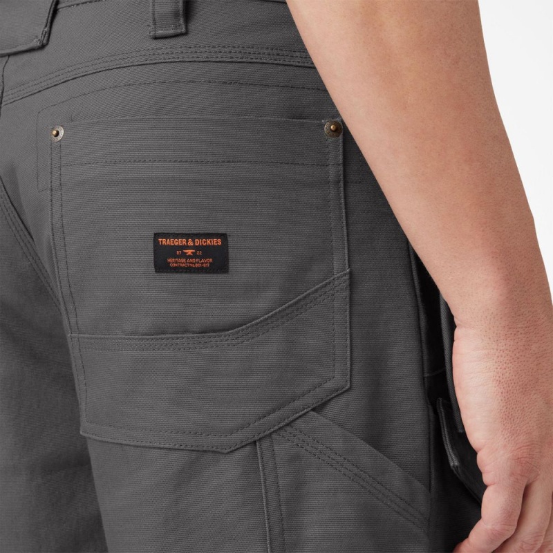 Men's Dickies Traeger x FLEX Relaxed Fit Shorts Grey | 546910NCH