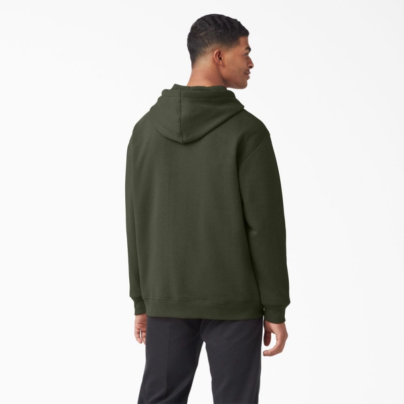 Men's Dickies Uniontown Hoodie Green | 234801JBS