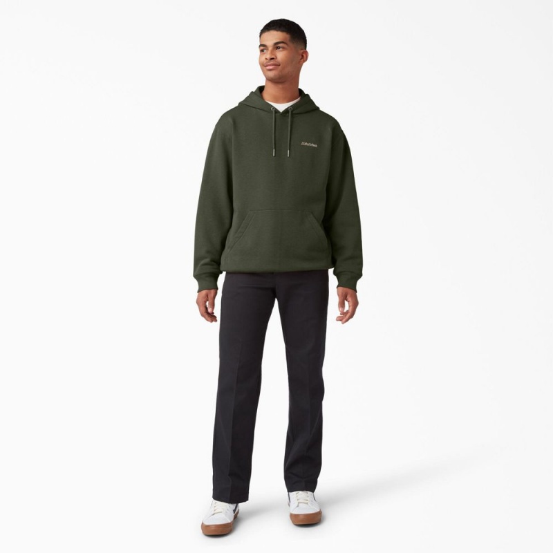 Men's Dickies Uniontown Hoodie Green | 234801JBS