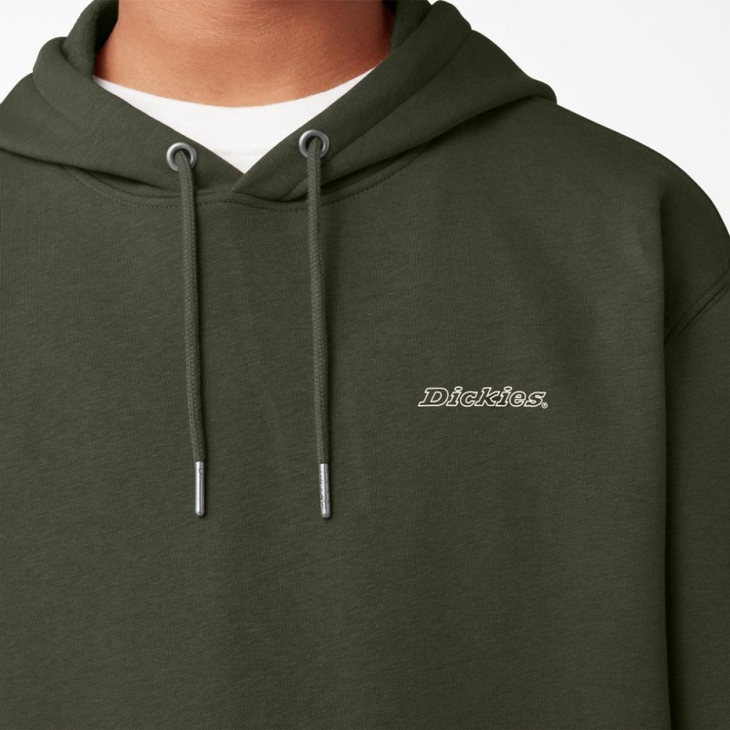 Men's Dickies Uniontown Hoodie Green | 234801JBS