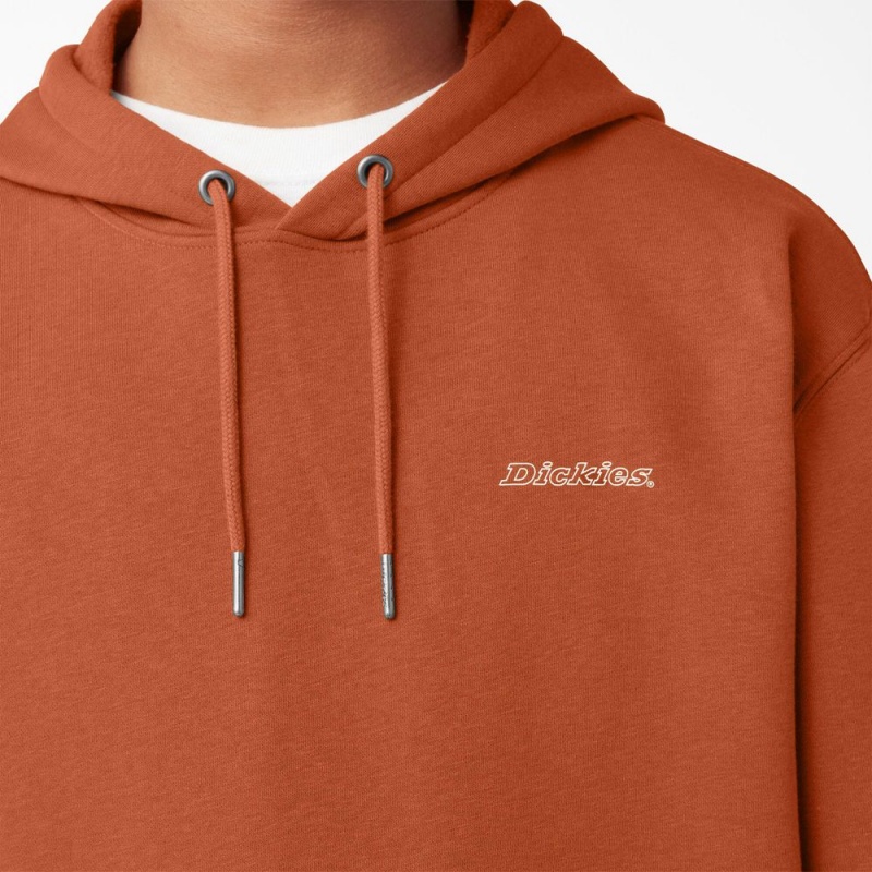 Men's Dickies Uniontown Hoodie Orange | 914235EYQ