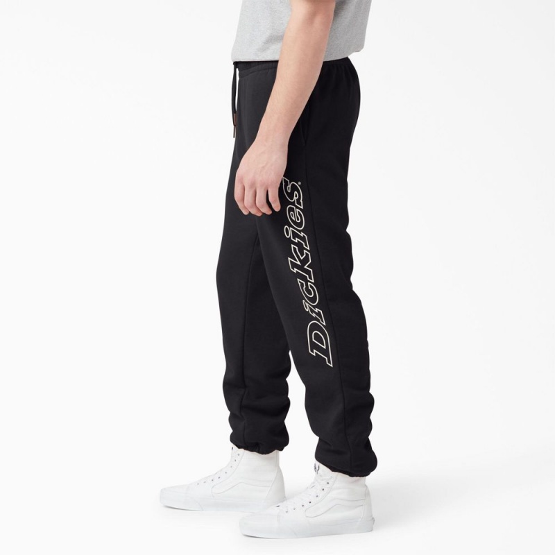 Men's Dickies Uniontown Regular Fit Sweat Pants Black | 342856NBP