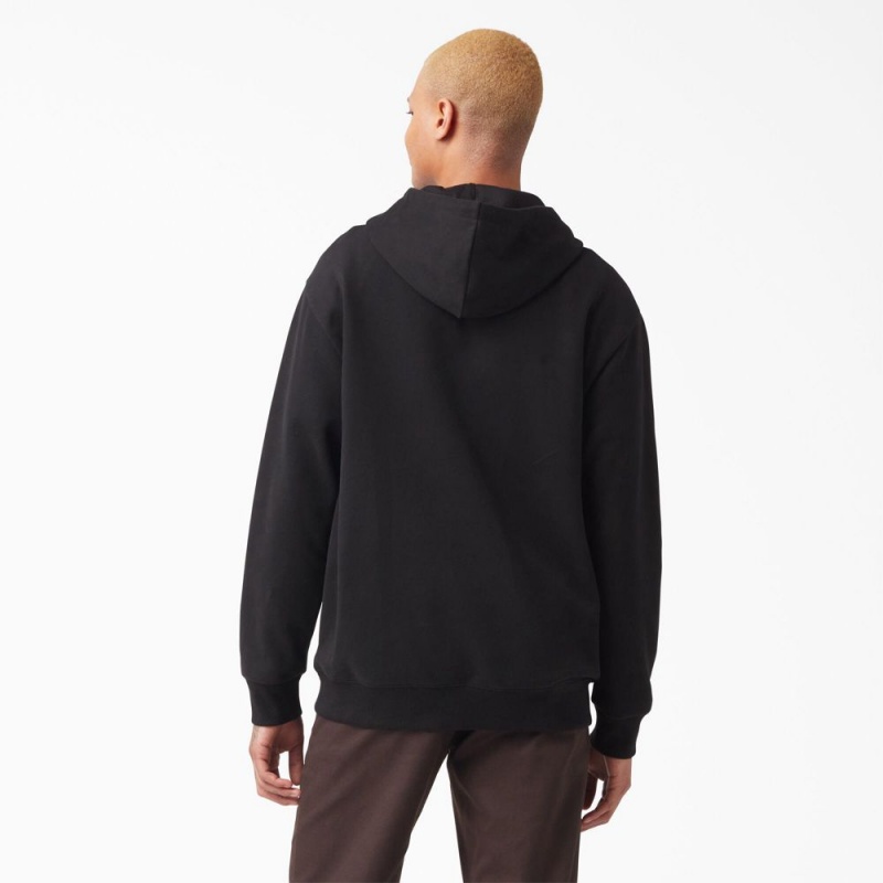 Men's Dickies Vincent Alvarez Embroidered Hoodie Black | 289674NEF