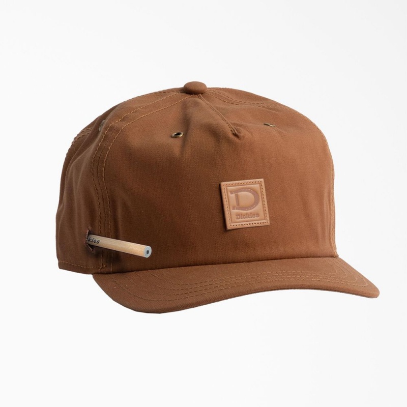 Men\'s Dickies Waxed Canvas Hat Brown | 623198GSO